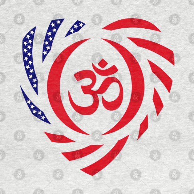 Hindu Murican Patriot Flag Series (Heart) by Village Values